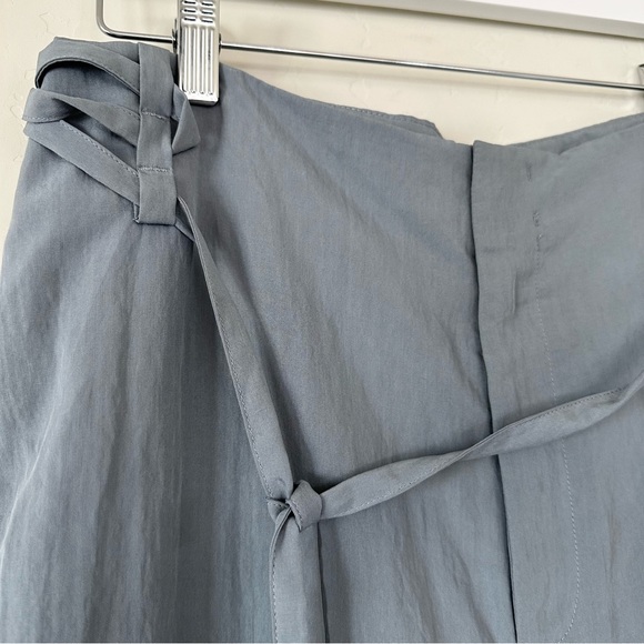 Vince Tie Waist Straight leg Trousers In Aqua Stone - Picture 4 of 16